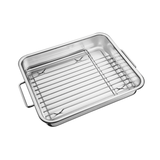 Assadeira Service Com Grelha 39x33 Cm 6,4 L Inox Tramontina