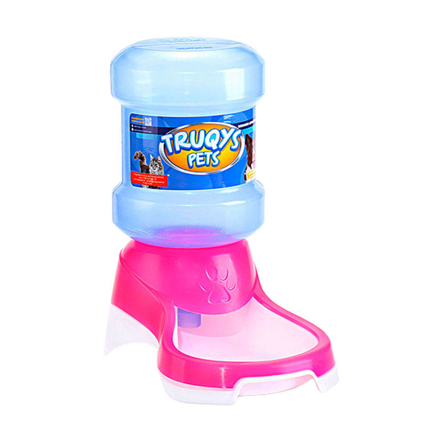 Bebedouro Automático Truqys Galão para Cães e Gatos Rosa