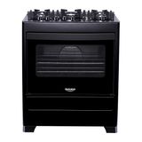 Fogão a Gás 5 Bocas Dako Supreme Glass Preto Automático Bivolt