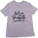 Camiseta Nicoboco Feminino Tshirt Believe. - G  Rosa