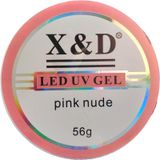 Gel De Unha Led Uv X&d Pink Nude 56g Acrigel