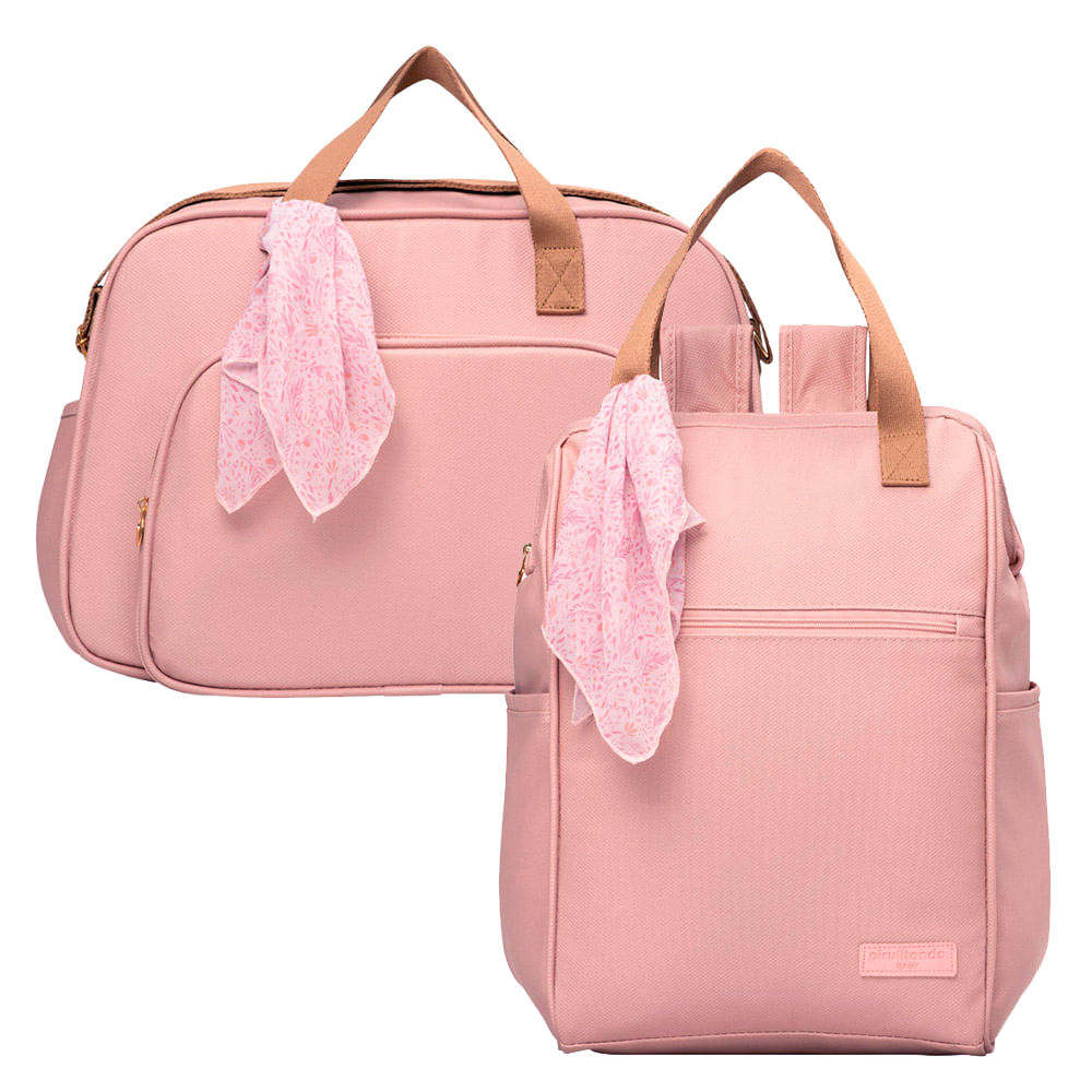 Kit Bolsas Maternidade Pirulitando G+m Encanto Rosa