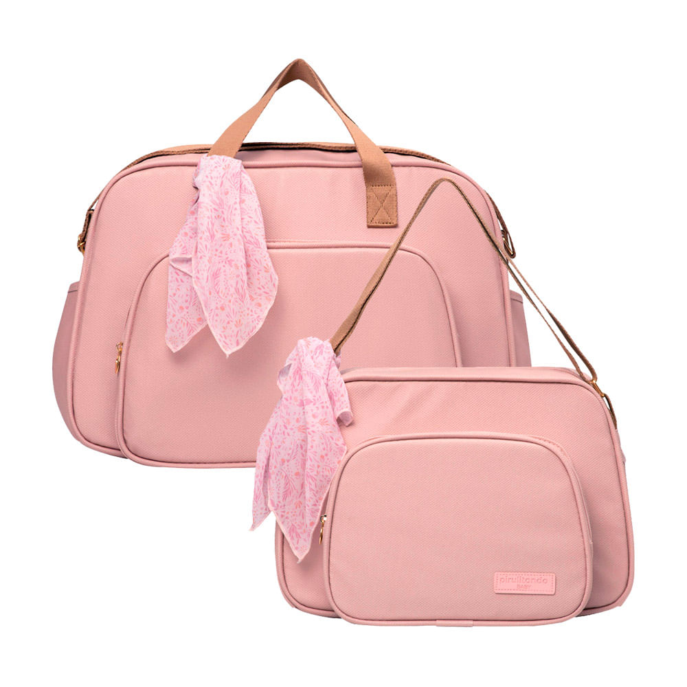 Kit Bolsas Maternidade Pirulitando G+p Encanto Rosa