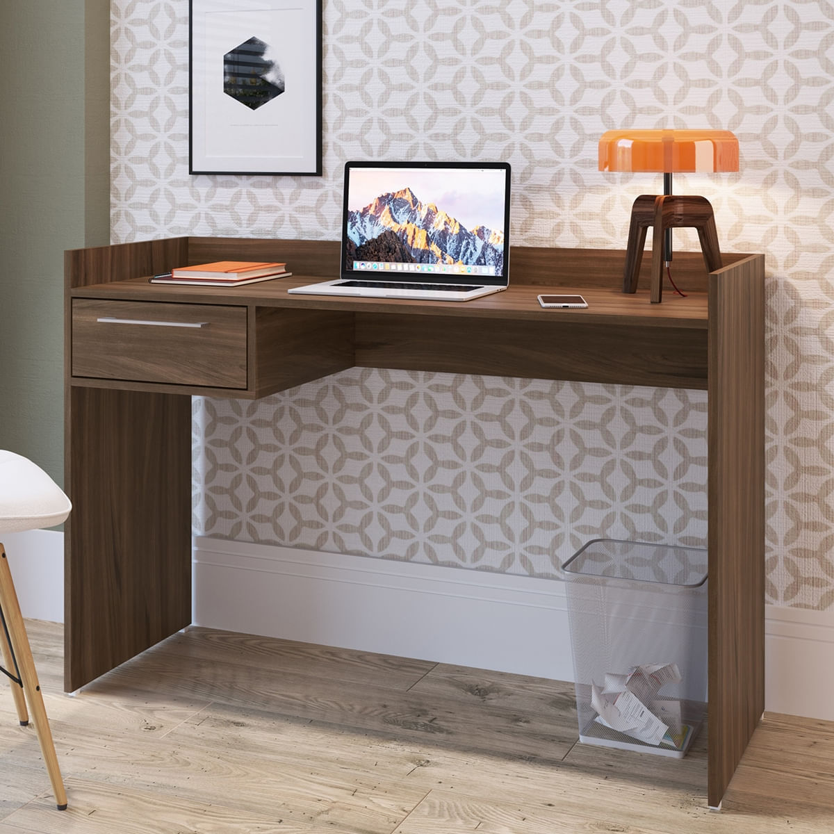 Mesa Escrivaninha Multiuso Cabral Estilare EST008 1 Gaveta