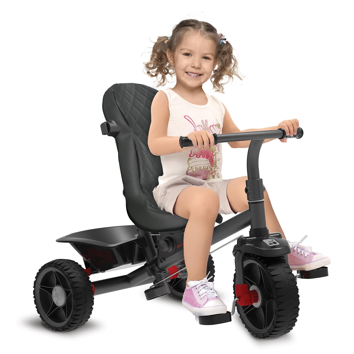 Triciclo Infantil com Empurrador Bandeirante Smart Comfort Rosa 257 -  Carrefour - Carrefour