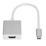 Adaptador Conversor Usb C 3.1 Type C Macho Para Hdmi Femea Prata