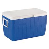 Caixa Térmica Coleman Tampa Dupla Articulada 45,4 Litros Azul