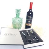 Vinho Cabernet Com Kit Abridor E Garrafa Vidro Retrô Verde