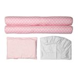 Kit Mini Berço 4 Peças - Rosa