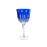 Taça vinho tinto em cristal Strauss Overlay 225.069 370ml azul escuro