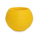 Vaso De Planta Cônico Polietileno B 30x40 Amarelo Canário