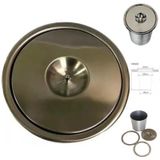 Lixeira para Pia de Cozinha, Embutir em Granito, Inox, 5 Litros, 20x24 cm