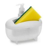 Porta Detergente Branco Com Porta Esponja
