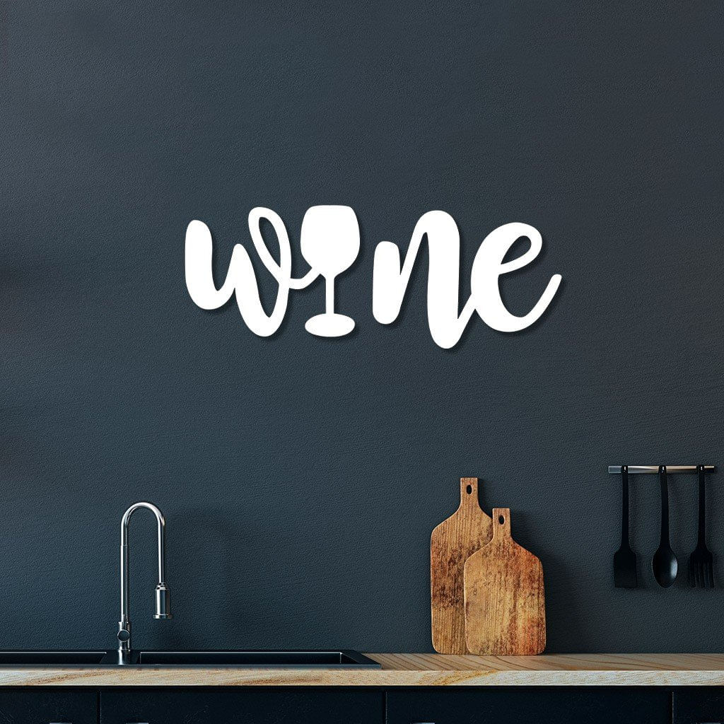Escultura De Parede Em Mdf Wine