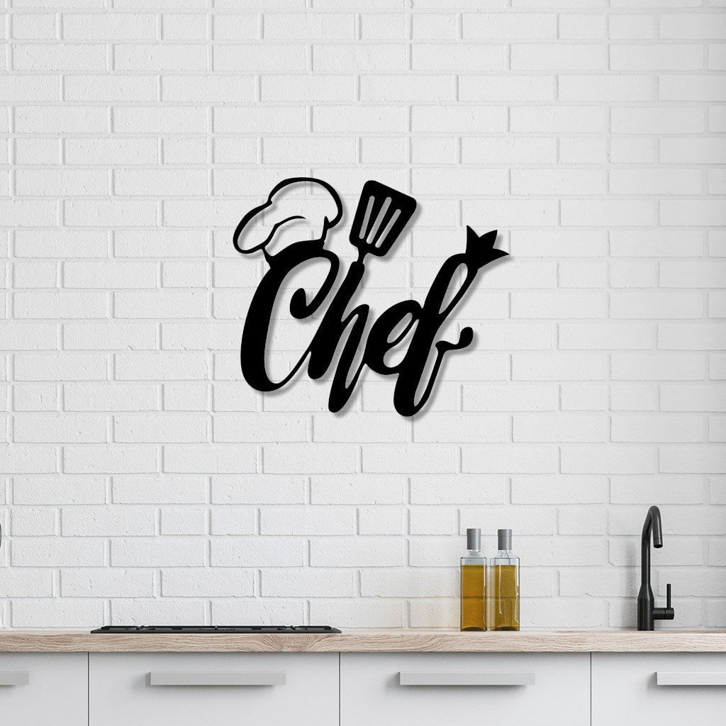 Escultura De Parede Em Mdf Chef