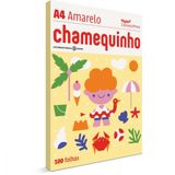 Papel Sulfite A4 Colorido Chamequinho 75g Amarelo