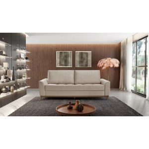 Sofá Cama 3 Lugares 224cm Alegra Estofart Marfim