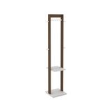 Cabideiro Grande Com Prateleira Az1019 Nogal/branco - Tecno Mobili