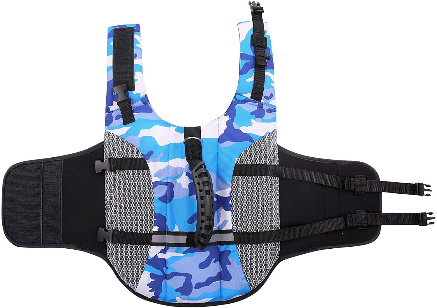 Dogcheer Dog Life Jacket Shark, Adjustable Dog Swim Life Vest For Swimming Boating With Superior Buoyancy Rescue Handle, Ripstop Pet PFD Floating Vest For Small Medium Large Dogs(Green-Grey,M