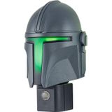 Star Wars The Mandalorian Helmet Led Night Light, Plug-in, Dusk To Dawn, Ul-listed, Ideal For Bedroom, Nursery, Bathroom, Office, 53232