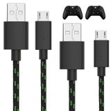 Cabo Carregador Do Controlador Talkworks Para Xbox One - 2 Pack 10 Ft Nylon Trançado Micro Usb Cabo De Carregamento - Também Compatível Com Android C