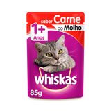 Ração Whiskas - Úmida Sachê Para Gatos Adultos (carne Ao Molho) -  85grs.