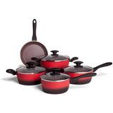 Jogo De Panelas Antiaderente Brinox Ceramic Life Prime 5 Peças Fogão Indução