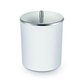 Lixeira 5L de Plástico com Tampa Inox - Branca - Arthi
