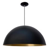 Pendente Ônix 60Cm Alumínio Luminária Moon Lustre Preto