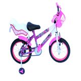 Bicicleta aro 16 fem onix com cadeirinha p/boneca cor pink