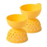 OXO Conjunto de 2 acessórios para ovo poché em silicone amarelo 10cm OXO