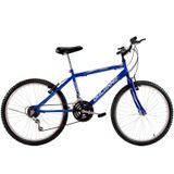 Bicicleta Aro 26 Masculina Sport 18 Marchas Azul