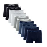 Kit Cueca Boxer Mash 10 Peças Masculina Algodão Elástico Sortido 01 M