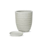 Vaso Vasart Relevo Antique Branco - 30 x 40 cm