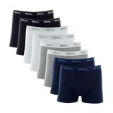 Kit Cueca Boxer Mash 8 Peças Masculina Algodão Elástico Sortido 01 P