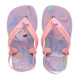 Chinelo Havaianas Baby Peppa Pig Lilás  -