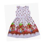 Vestido Infantil Tactel Acetinado Moranguinho