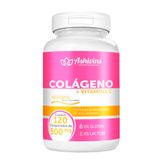 Colágeno Verisol + Vitamina C - Ashivins - 120 comp. - 500 mg Sem Sabor