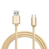 Cabo Carregador para Asus Zenfone 5 5Z Type-C em Nylon Dourado
