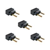 Kit 5 unidades - Adaptador de Tomada Universal 20A e 10A Preto