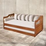 Sofa Cama Atraente Moveis Castanho