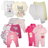 Kit 12 Pçs Roupa Bebê Enxoval Menino Menina Inverno Estiloso