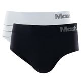 Kit 2 Cuecas Slip Mash Masculina Microfibra Branco Gg