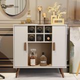 Aparador Buffet London Porta de Correr com Adega Off White