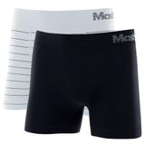 Kit 2 Cuecas Boxer Mash Masculina Microfibra Sem Costura Branco M