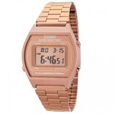 Relógio CASIO VINTAGE feminino digital rosê B-640WC-5ADF