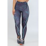 Legging Black & Blue - Zero Transparência