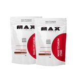 Kit 2x Hipercalórico Mass 17500 3Kg Max Titanium Chocolate