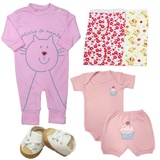 Roupa De Bebê Kit 6 Pçs Lindo Estiloso Barato Menino Menina