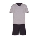 Pijama Lupo Masculino 28000-001 Gola V Curto 8830-cinza M